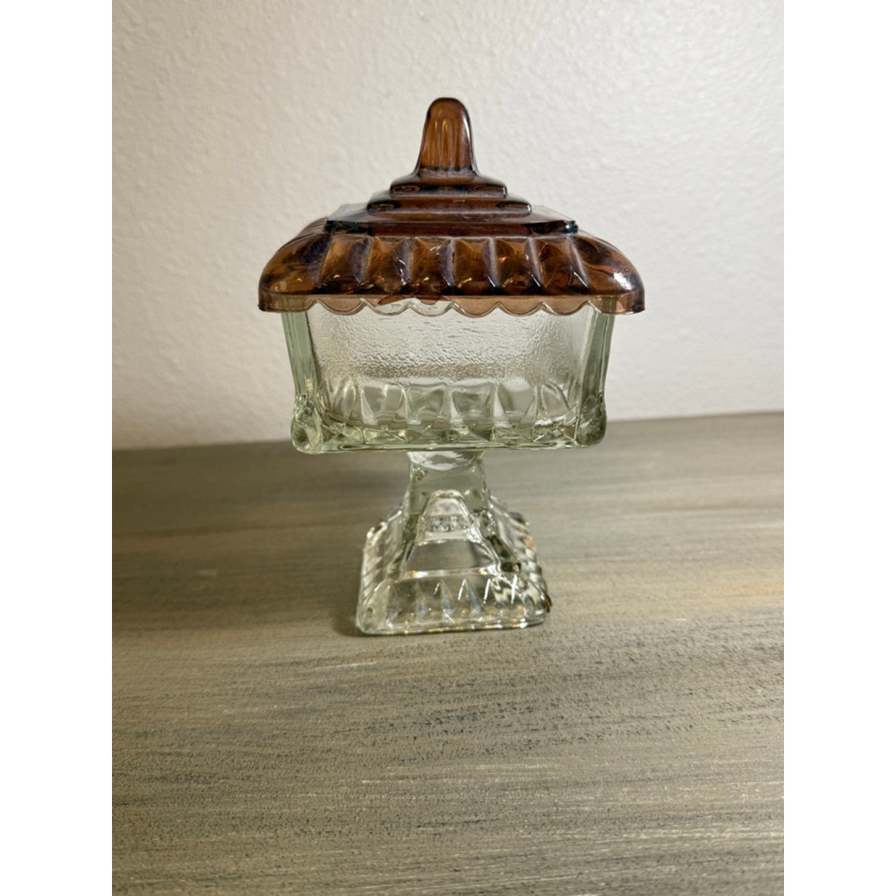 vintage Jeannette Glass Company "Wedding Bowl" marigold carnival glass